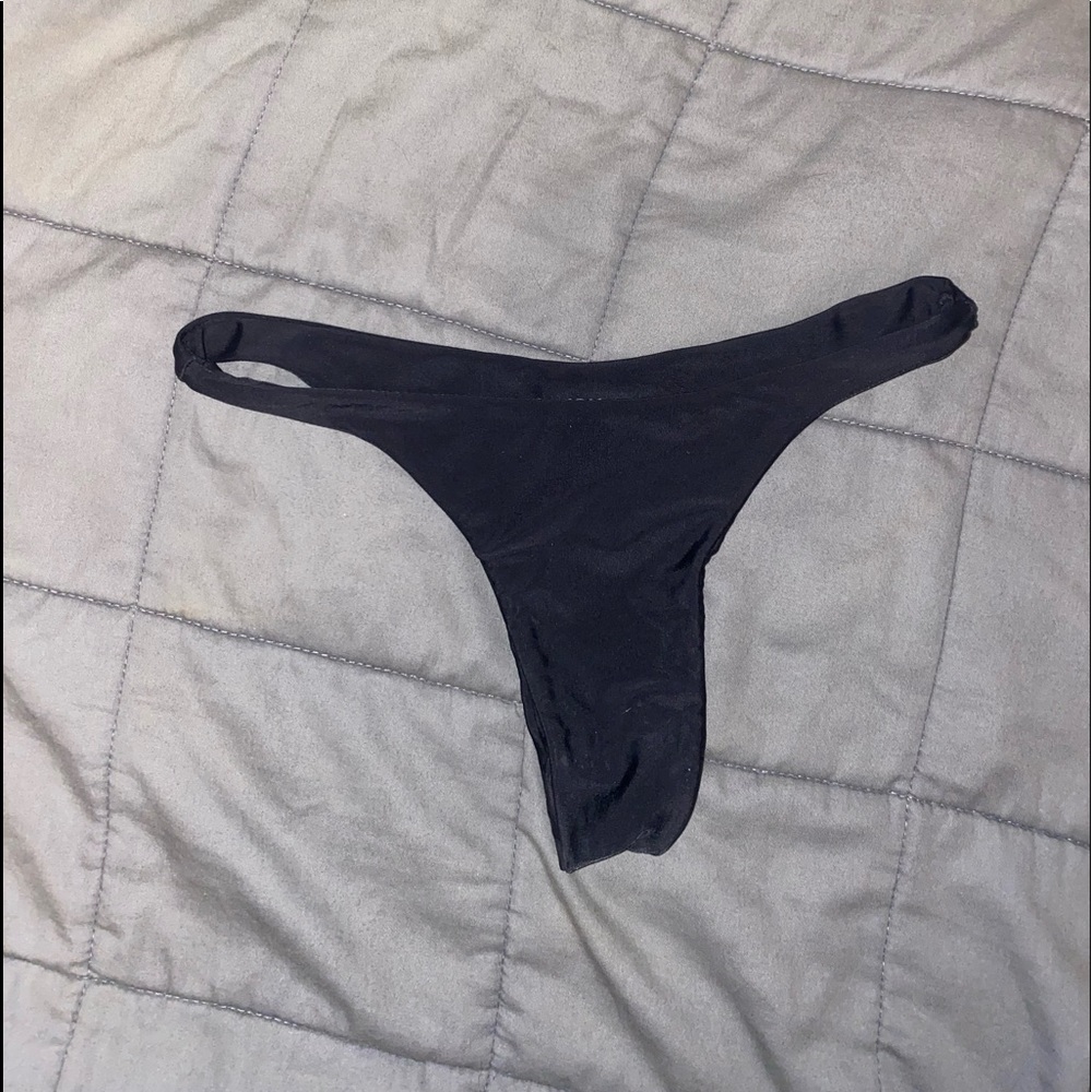 Black MIKOH thong bikini bottoms